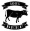 Beef cow 100 percent label