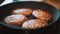 Beef cutlets for hamburger preparing.