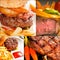 Beef dishes collage