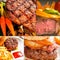 Beef dishes collage