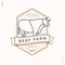 Beef farm linear logo