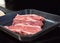 Beef fillet on grill , Beef steaks being prepared on grill , cooking meat steaks on kitchen