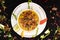Beef Haleem or halim and daleem served in dish isolated on dark background top view of indian spices food