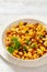 Beef Hash with roasted corn, garlic and parsley