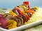 Beef Kabobs with Saffron Rice