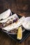 Beef kebab pita sandwiches with garlic yoghurt sauce