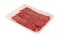 Beef loin sirloin grilling tips in a white foam tray