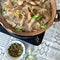 Beef Offal Pot Cantonese Food Claypot Induction Cooker Spicy Sauce Tablecloth in South China Guangzhou Tianhe Guangdong China