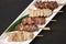 Beef and pork yakitori skewers combo