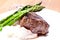 Beef stake with asparagus