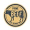 Beef stamp - label with cow, natural prime meat