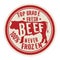 Beef stamp or label text Top Grade Fresh Beef