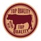 Beef stamp or label text Top Quality Beef