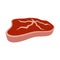 Beef steak.Cutting steak for barbecue.Isometric and 3D view.