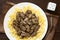 Beef Stroganoff on Pasta