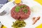 Beef tartare steak