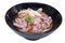 Beef Udon noodles , Japanese food style on white backgr