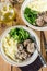 Beef and veal meatballs in creamy mushroom sauce