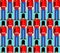 Beefeater British Royal Guardsman pixel art pattern seamless. 8 bit sentry grenadier in bear hat background. pixelated Vector