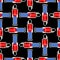 Beefeater British Royal Guardsman pixel art pattern seamless. 8 bit sentry grenadier in bear hat background. pixelated Vector