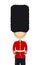 Beefeater English soldier stands aBeefeater English soldier stands alone on a white background