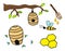 Beehives vector drawing