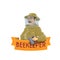 Beekeeper in hat icon for beekeeping farm design