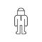 Beekeeper protective suit line icon.