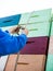 Beekeeper\'s Hand Tying Rope On Stacked Boxes