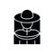 Beekeeper suit black glyph icon