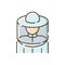 Beekeeper suit RGB color icon