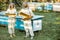 Beekeepers on the apiary