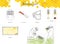 Beekeepers, a man and a woman in protective suits. Infographics of beekeeping.