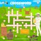 Beekeeping and apiary crossword puzzle game grid