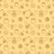 Beekeeping seamless pattern, apiculture vector illustration. Apiary thin line icons bee, beehive, honeycomb, barrel