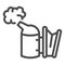 Beekeeping smoker line icon, beekeeper tools concept, Smoker for bees sign on white background, Apiary smoker icon in