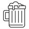 Beer addiction icon, outline style