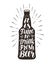 Beer, ale, brew label. Lettering, calligraphy vector illustration. Bottle, drink symbol or icon