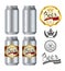 Beer aluminum realistic cans