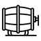 Beer barrel icon outline vector. Factory process
