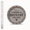 Beer barrel logo. Brewery craft beer label on white background