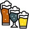 Beer blackbeer and root beer icon, Beverage filled vector