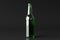 Beer bottle 500ml mock up on black background