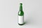 Beer bottle 500ml mock up with blank label on white background