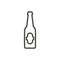 Beer bottle icon vector. Line alcohol drink symbol.