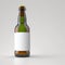 Beer bottle mockup, close-up. Generative ai