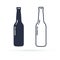 Beer bottle vector icon. Alcohol Drink filled and line icons set on a white background.