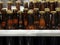 Beer Bottles on the Bottling Line, with Selective Focus.