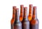 Beer bottles isolated. Selective focus