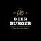 Beer and Burger Grunge Black. Vector illustration